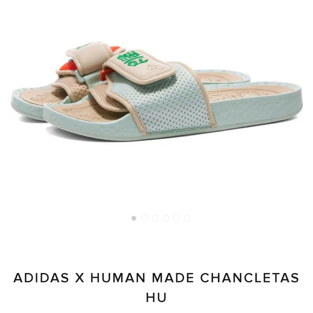 NWT Unisex Adidas x Pharrell Williams Chancletas HU Slides - Picture 2 of 12